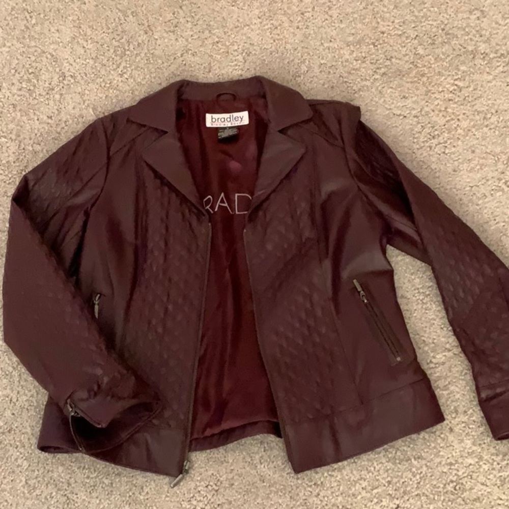 Purple leather Bradley bayou jacket
